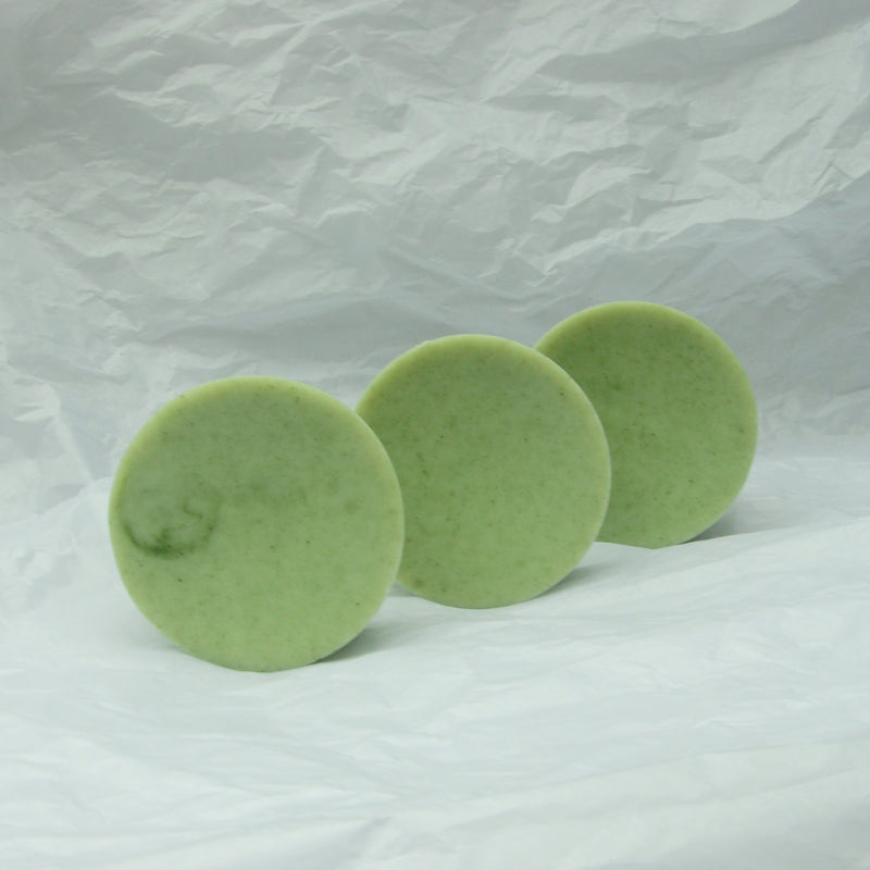3 mint conditioner bars side by side with white background 